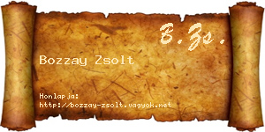 Bozzay Zsolt névjegykártya
